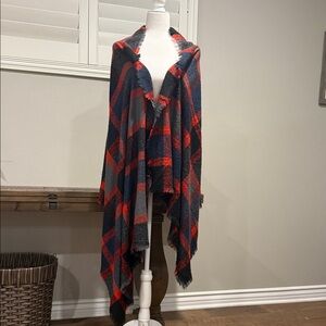 Mossimo Supply Co. Red and Gray Plaid Scarf